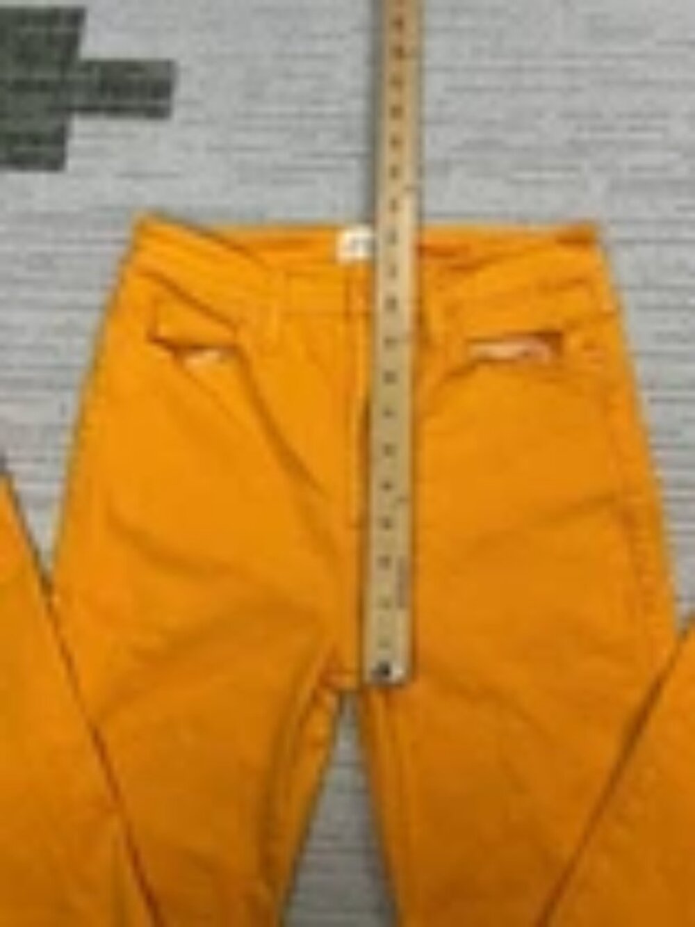 Alice + Olivia Dylan Flare Jeans Orange 27 High Rise 28.5 Inseam Petite Cropped - Picture 8 of 9